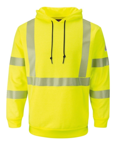 Bulwark SMH4L Hi-Visibility Pullover Hooded Fleece Sweatshirt - Long Sizes