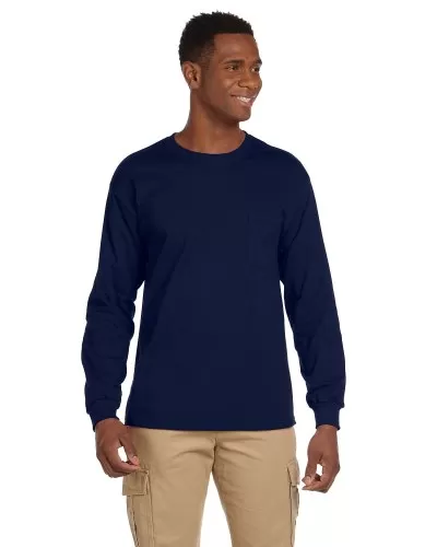 Gildan G241 Adult Ultra Cotton® 6 oz. Long-Sleeve Pocket T-Shirt