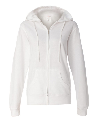 Independent Trading Co. SS650Z Juniors’ Heavenly Fleece Full-Zip Hooded Sweatshirt