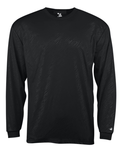 Badger 4145 Line Embossed Long Sleeve Tee