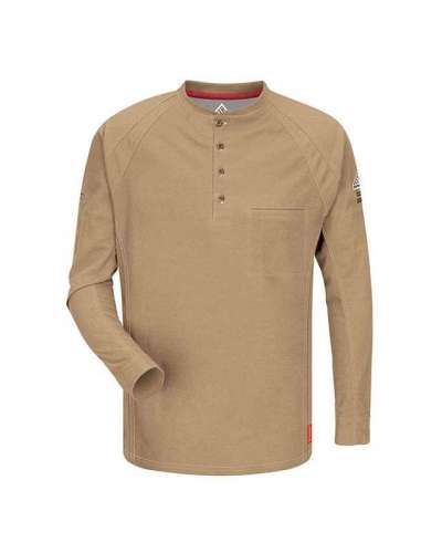 Bulwark QT20L Long Sleeve Henley Long Sizes