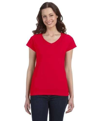 Gildan G64VL Ladies' SoftStyle® 4.5 oz. Fitted V-Neck T-Shirt