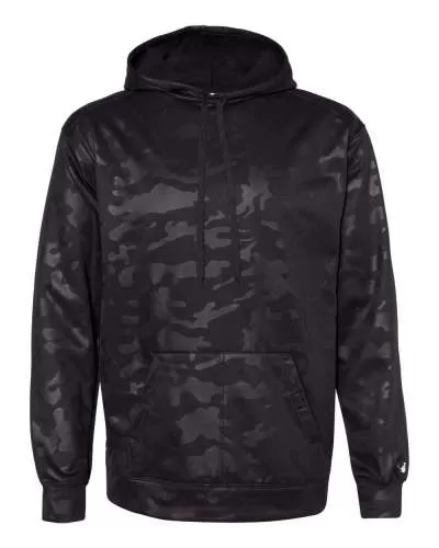Badger 1439 Monocam Embossed Hooded Sweatshirt