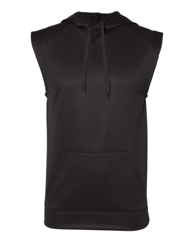 Badger 1430 Performance Fleece Sleeveless Hooded Sweatshirt