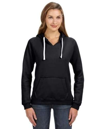 J America JA8836 Ladies' Sydney Brushed V-Neck Hood