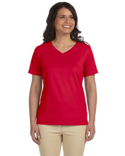 LAT L-3587 Ladies' V-Neck Premium Jersey T-Shirt