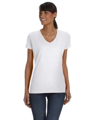 Fruit of the Loom L39VR Ladies' 5 oz. HD Cotton™ V-Neck T-Shirt