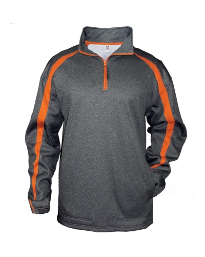 Badger 1481 Pro Heather Fusion Perfomance Fleece Quarter-Zip Pullover