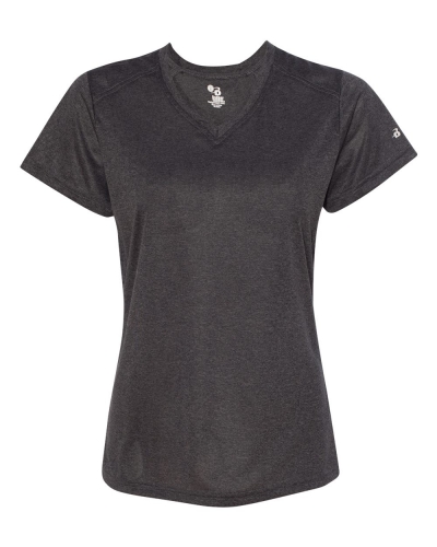 Badger 4362 Women's Pro Heather V-Neck T-Shirt