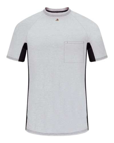 Bulwark MPS4 Short Sleeve FR Two-Tone Base Layer with Concealed Chest Pocket- EXCEL FR