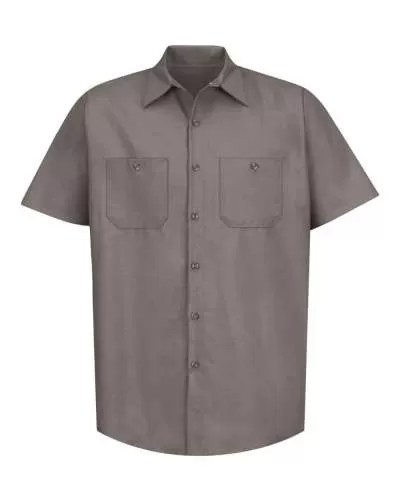 Red Kap SP24L Short Sleeve Work Shirt - Long Sizes