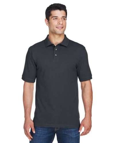 Harriton M200T Men's Tall 6 oz. Ringspun Cotton Piqué Short-Sleeve Polo