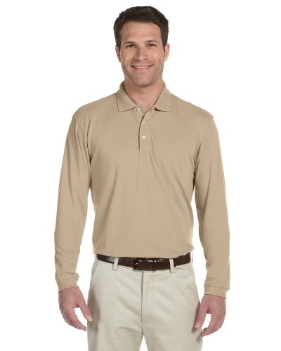Harriton M265L Men's 5.6 oz. Easy Blend™ Long-Sleeve Polo
