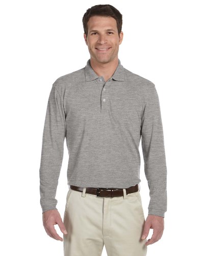 Harriton M265L Men's 5.6 oz. Easy Blend™ Long-Sleeve Polo