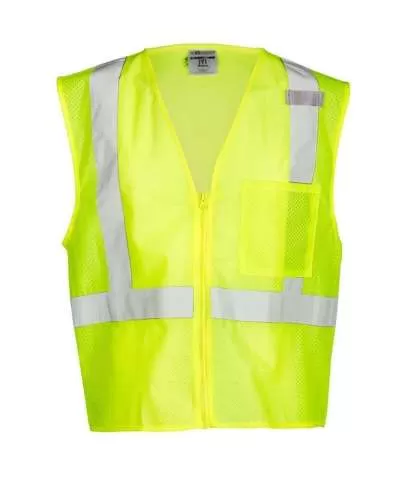 ML Kishigo 1089-1090 Single Pocket Zipper Mesh Vest
