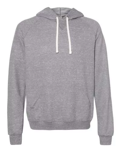 JERZEES 90MR Snow Heather French Terry Raglan Hooded Sweatshirt