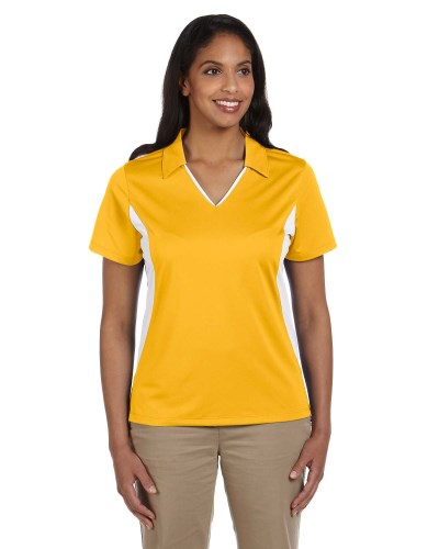 Harriton M355W Ladies' Side Blocked Micro-Piqué Polo