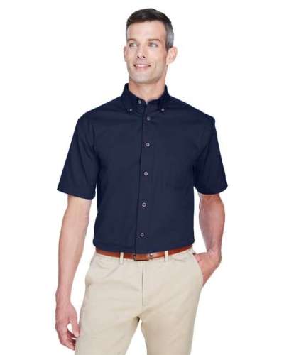 Harriton M500S Men's Easy Blend Twill Shirt with Stain-Release