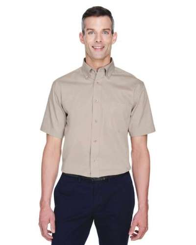Harriton M500S Men's Easy Blend Twill Shirt with Stain-Release