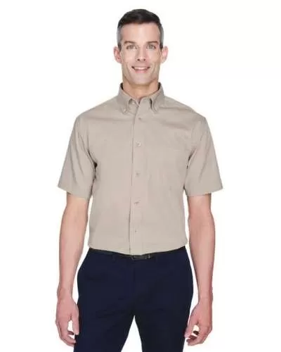 Harriton M500S Men's Easy Blend Twill Shirt with Stain-Release