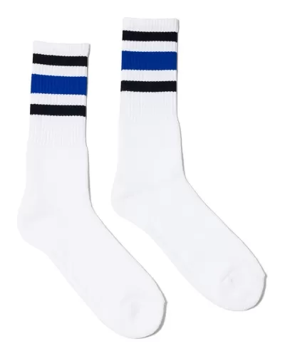 SOCCO SC100 USA-Made STRIPED Crew Socks