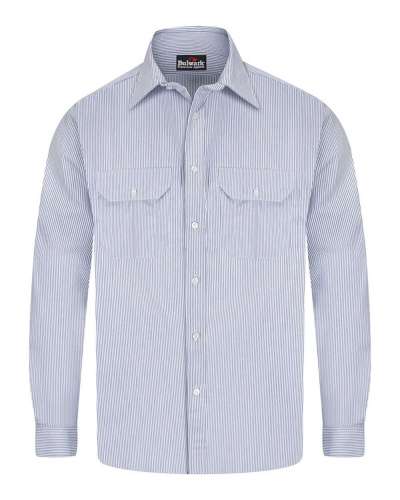 Bulwark SEU2L Striped Uniform Shirt - EXCEL FR® Long Sizes