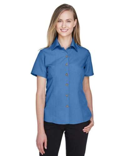 Harriton M560W Ladies' Barbados Textured Camp Shirt