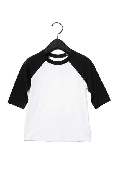 Bella + Canvas 3200T Toddler Three-Quarter Sleeve Baseball Tee