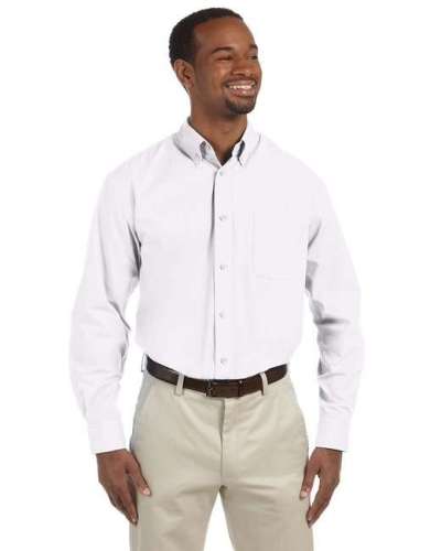 Harriton M510T Men's Tall 3.1 oz. Essential Long-Sleeve Poplin