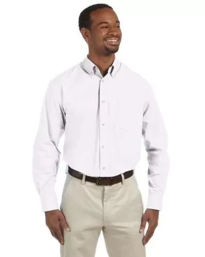 Harriton M510T Men's Tall 3.1 oz. Essential Long-Sleeve Poplin