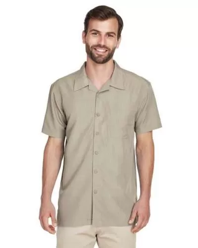 Harriton M560 Men's Barbados Textured Camp Shirt