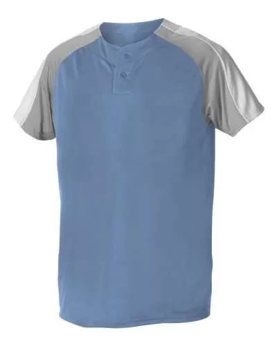 Alleson Athletic A00007 Two Button Henley Baseball Jersey