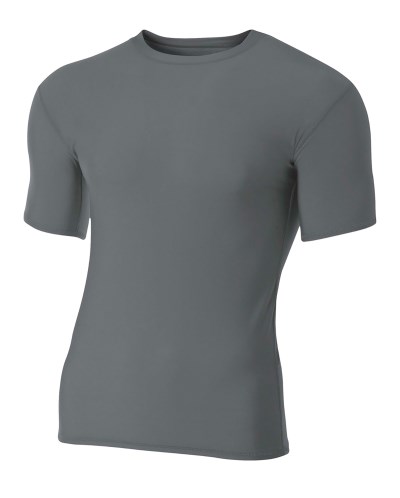 A4 N3130 Adult Polyester Spandex Short Sleeve Compression T-Shirt