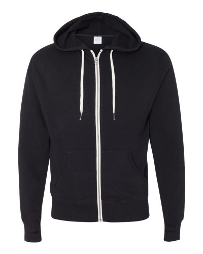 Independent Trading Co. PRM90HTZ Unisex Heathered French Terry Full-Zip Hooded Sweatshirt