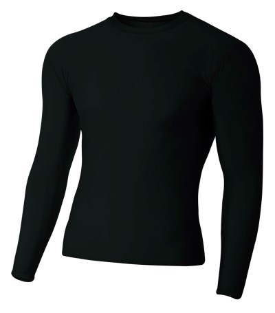 A4 N3133 Adult Polyester Spandex Long Sleeve Compression T-Shirt