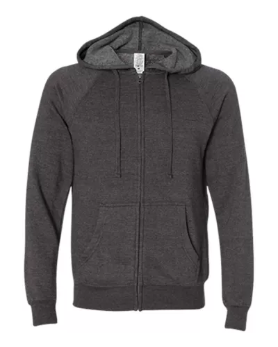Independent Trading Co. PRM33SBZ Special Blend Raglan FULL-Zip Hooded Sweatshirt