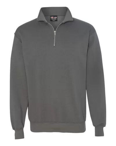 Bayside 920 USA-Made Quarter-Zip Pullover Sweatshirt