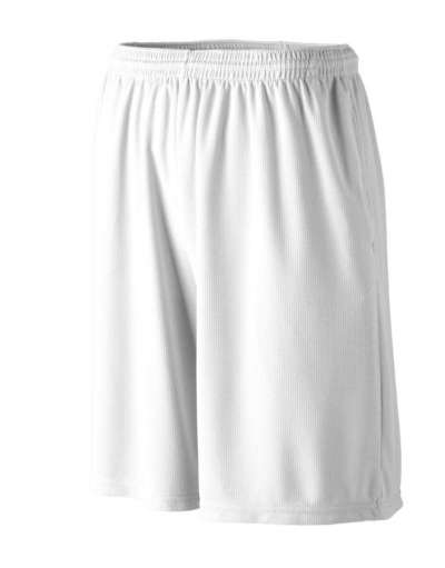 Augusta Sportswear 803 Longer Length Wicking Short with Pockets