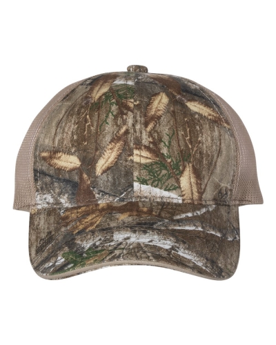 Outdoor Cap CGWM301 Washed Brushed Mesh-Back Camo Cap