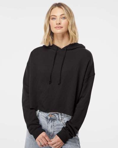 Independent Trading Co. AFX64CRP Women’s Lightweight Crop Hooded Sweatshirt