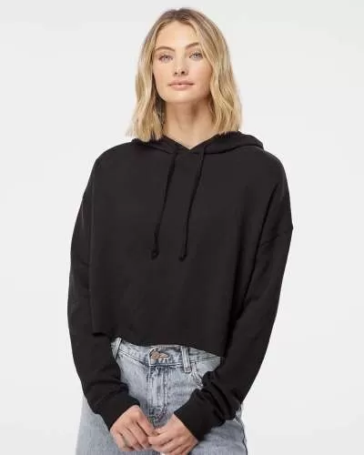Independent Trading Co. AFX64CRP Women’s Lightweight Crop Hooded Sweatshirt