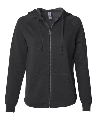 Independent Trading Co. PRM2500Z Women's California Wave Wash FULL-Zip Hooded Sweatshirt