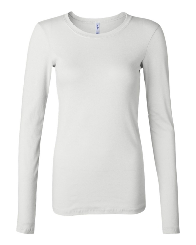 Bella + Canvas 8751 Women's Long Sleeve Sheer Mini Rib Tee