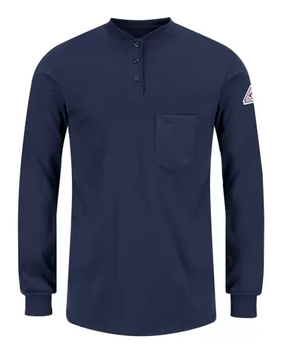 Bulwark SEL3 Women's Long Sleeve Tagless Henley Shirt
