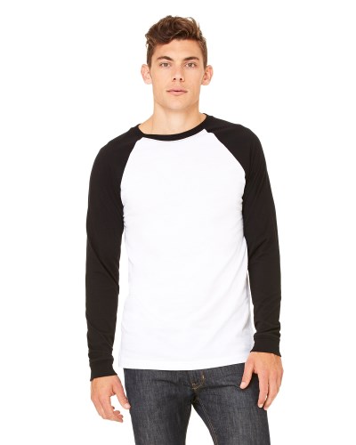 Bella + Canvas 3000C Men's Jersey Long-Sleeve Baseball T-Shirt