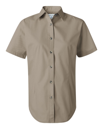 FeatherLite 5281 Women's Short Sleeve Stain-Resistant Tapered Twill Shirt