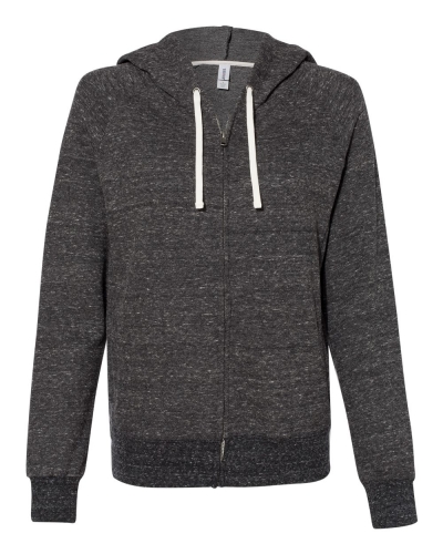 JERZEES 92WR Women's Snow Heather French Terry Full-Zip Hood Sweatshirt