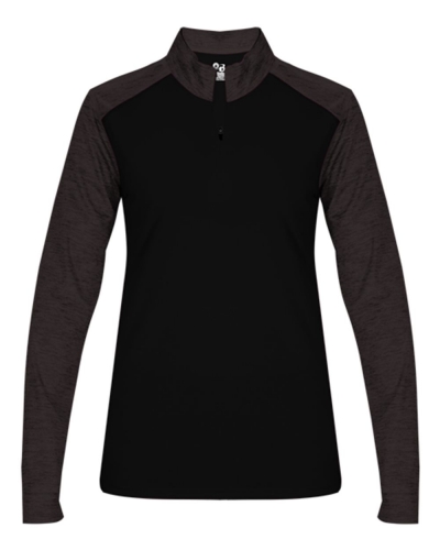 Badger 4179 Women's Sport Tonal Blend QUARTER-Zip Pullover