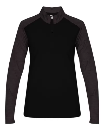 Badger 4179 Women's Sport Tonal Blend QUARTER-Zip Pullover