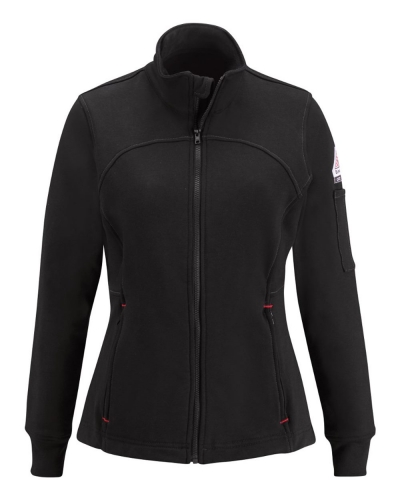 Bulwark SEZ3 Women's Zip Front Fleece Jacket-Cotton/Spandex Blend